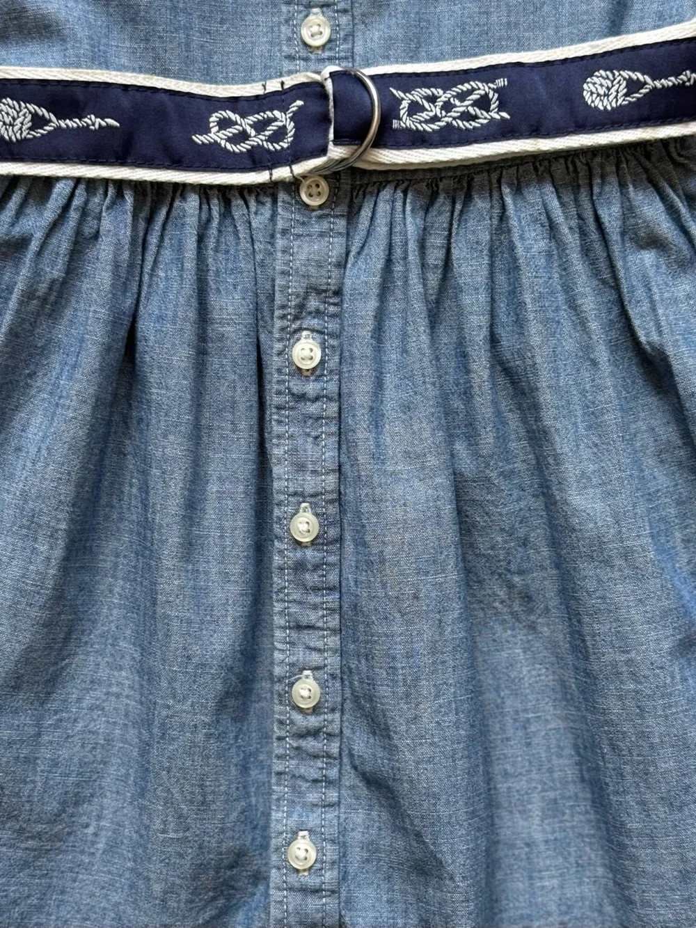 Polo Ralph Lauren Girls Belted Chambray Shirtdress - Size 3/3T